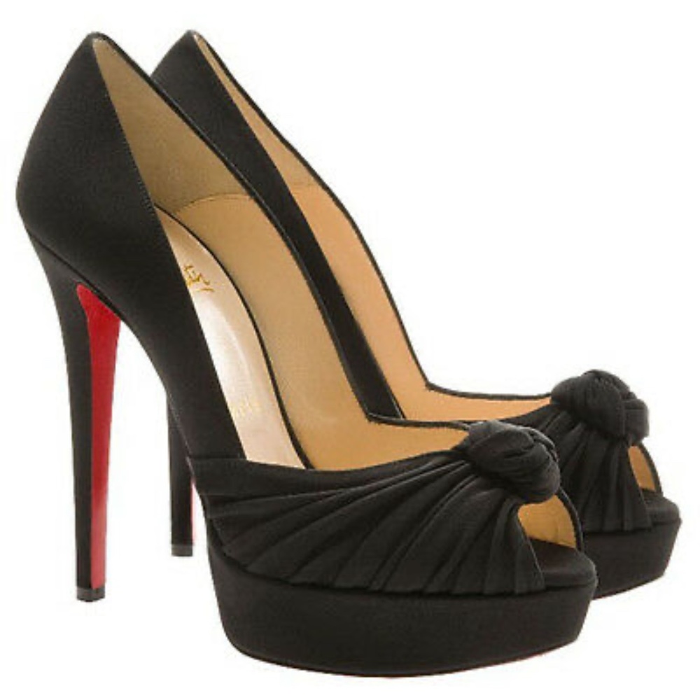 Near Perfect Condition Authentic Christian Louboutin Peep Toe Heels